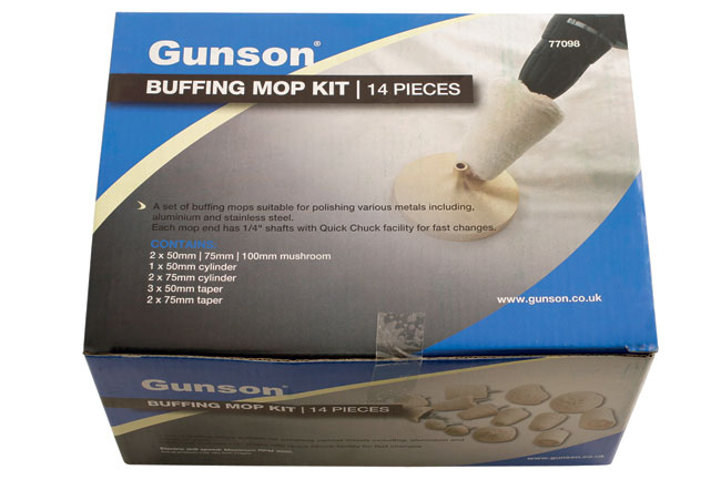 Laser Tools 77098 Buffing Mop Kit - 14pc