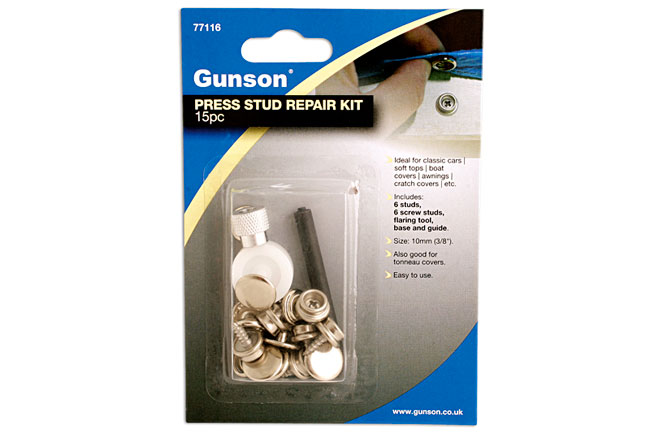 Laser Tools 77116 Press Stud Repair Kit - 15pc