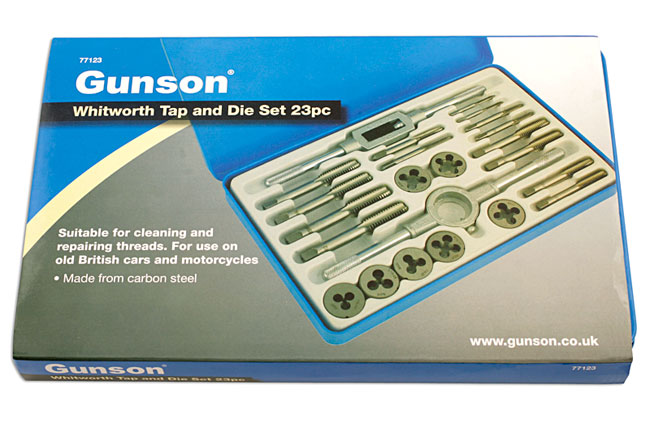 Laser Tools 77123 Whitworth Tap & Die Set - 23pc